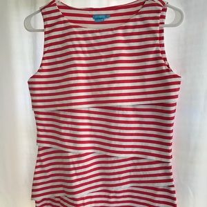 J. McLaughlin sleeveless pink and white shirt!